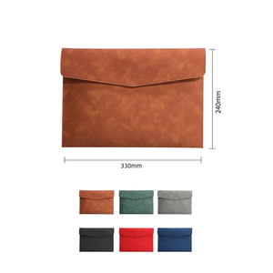 Smooth Leather <b>A4</b> Letter Size File <b>Folder</b> Holder Graduation <b>Certificate</b> Protector Sleeve Diploma Covers Leather File Covers - Product Image 6