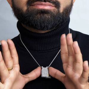 Bling Iced Out Hip Hop Jersey Pendentif Sport T-Shirt Collier Basketball en Argent Sterling 925 Moissanite Diamants Unisexe - Product Image 5