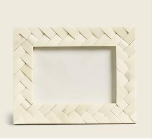 Cadre photo en os tressé, incrustation d'os, cadre photo fait main, idéal pour le salon, le bureau et la décoration intérieure. - Product Image 1