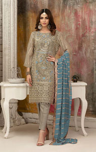 Heavy <b>Fox</b> Blooming Georgette Embroidered Diamond Work Salwar Suit Party Wear <b>Dress</b> Collection - Product Image 2
