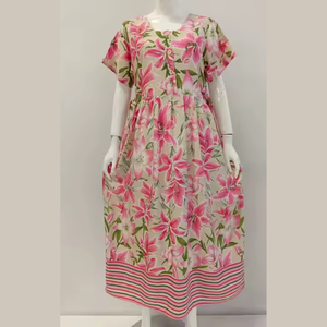 Pijamas Elegantes y Casuales de Verano para Mujer, Ropa de Dormir con Cuello Redondo y Mangas Cortas con Cordón Ajustable de Cheery - Product Image 1