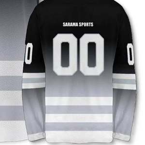 Camiseta de hockey sobre hielo para adultos con impresión por sublimación de ropa de hockey sobre hielo en blanco de equipo personalizado OEM de fábrica - Product Image 4