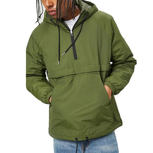 Veste coupe-vent en toile avec logo sur le devant, fermeture éclair intégrale, veste d'hiver de haute qualité pour homme, coupe-vent, séchage rapide et respirante - Product Image 1