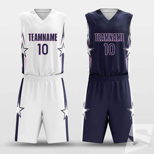 Pantalones cortos deportivos de baloncesto personalizados de alta calidad, MOQ bajo, impresión por sublimación que absorbe la humedad, conjuntos de baloncesto a buen precio - Product Image 1