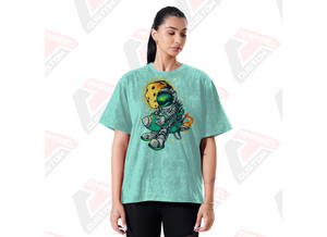 เสื้อยืดผ้ายีนส์ผ้าลูกฟูกสำหรับผู้หญิง100% ผ้าปะติดลูกปัดทันสมัยเป็นมิตรต่อสิ่งแวดล้อมทันสมัยสำหรับฤดูร้อน - Product Image 5