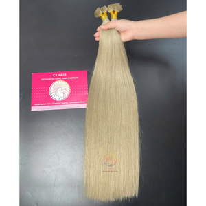 Vente en gros d'extensions de cheveux naturels vietnamiens de haute qualité couleurs personnalisées extension de cheveux pleine longueur vierge pointe plate - Product Image 1