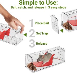 Trampa para Ratones de Plástico X-pest Mejorada, Captura y Liberación Vivos, Disparador de Pedal de Alta Sensibilidad, Trampa Humana para Ratones y Ratas de Plástico - Product Image 3
