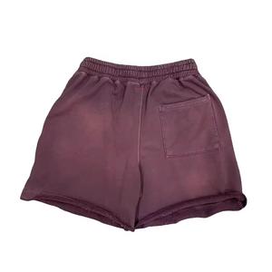 Custom Rhinestone Logo Manufacturer Streetwear Vintage Oversized Distressed <b>Stone</b> Acid Wash Quick Dry Jogging Shorts for Men - Product Image 3