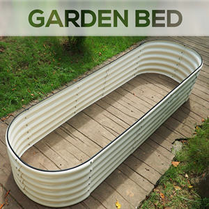 เตียงในสวนทำจากเหล็กชุบสังกะสีสำหรับกระถางปลูกผักดอกไม้สมุนไพร - Product Image 4