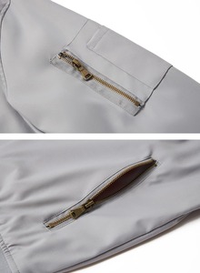 Vestes coupe-vent d'hiver pour hommes sur mesure, en laine peignée, imperméables, respirantes, écologiques, col montant, décontractées, logo frontal, à capuche - Product Image 5