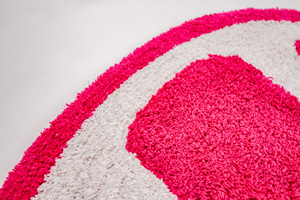 Modern Luxury Half-Circle Bathmat Vibrant Citrus-Inspired Cotton Handmade Washable Fresh Living Room Hotel Decor for Home Use - Product Image 5