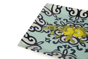 Piatti Quadrati in Ceramica Moderni Multicolore Amalfi di Excelsa con Tecnica di Stampa Digitale, Motivo Limoni e Costa Amalfitana Mediterranea - Product Image 4