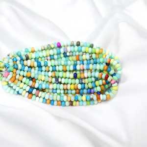 Inde vente en gros Multi Disco bonbons opale lisse Rondelle perles de pierre 7mm & 10mm brins pour la fabrication de bijoux - Product Image 2