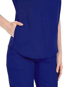 Personalizado de poliéster y Spandex de talla grande Mujer Jogger Set V Cuello Hospital Médico Scrub Uniforme de enfermera - Product Image 6
