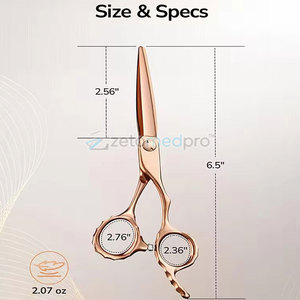 Ciseaux à cheveux incurvés haute performance, ciseaux de salon incurvés, ciseaux de coiffure pour barbier - Product Image 6