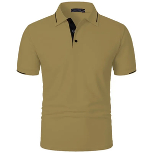 Vente en gros de polos 200 g/m² en pur coton pour hommes avec logo personnalisé polos de golf de haute qualité à manches courtes et coupe ajustée de luxe pour hommes - Product Image 4