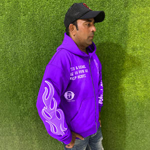 Fabricante de marca Heavyweight French Terry Sudadera con capucha de algodón de alta calidad con cremallera completa Sudaderas con capucha bordadas personalizadas para niños - Product Image 3