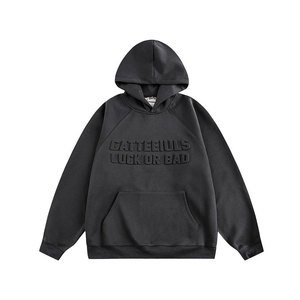 2025 Men's Customized 100% Cotton Oversized Hoodie Breathable Quick Dry Solid <b>Colour</b> for Winter Embroidered <b>Plain</b> Dyed - Product Image 6