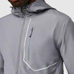 Custom Quality 4-Way Stretch Gym Training Tracksuit Men Set Breathable Running Jacket and <b>Pants</b> with Reflective Logo - Product Image 2