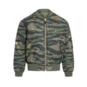 Blouson de bombardier en nylon de style de rue sur mesure camouflé OEM vierge, blouson de bombardier Flight Ma1 élégant blouson de bombardier respirant - Product Image 1