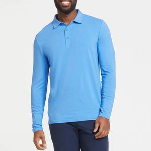 เสื้อโปโลแขนยาวสำหรับผู้ชาย ราคาสุดคุ้ม ทันสมัย แห้งเร็ว ผ้าฝ้าย 100% รับผลิตแบบ OEM บริการผลิตครบวงจร - Product Image 2