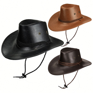 Sombreros de Cuero de Primera Calidad para Hombre y Mujer, Talla Ajustable, Material de Piel, Personalizados para Invierno, Estilo Vaquero, ODM - Product Image 1