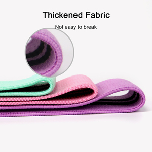 Bandas de resistencia de cadera cubiertas de tela de entrenamiento de diseño personalizado más vendidas bandas de ejercicio personalizables para piernas glúteos botín - Product Image 4