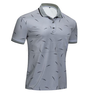 Pima เสื้อคอตตอนถักแขนสั้นของผู้ชายปักโลโก้แบบลำลองระบายอากาศได้หรูหราสไตล์การพิมพ์ - Product Image 6