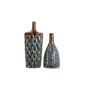 Vases à fleurs en métal d'aspect classique pour la décoration de mariages, hôtels, extérieur et intérieur, finition dorée, grands vases à fleurs - Product Image 5