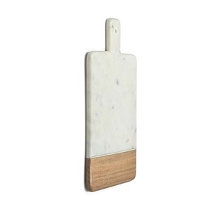 Tabla de cortar rectangular de madera y mármol blanco, tabla de cortar de cocina de primera calidad al mejor precio de mercado de la India - Product Image 2