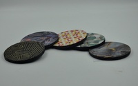 Sous-verres classiques écologiques de style européen en bois, autocollants imprimés, sets de table, sous-plats Meena, vente en gros