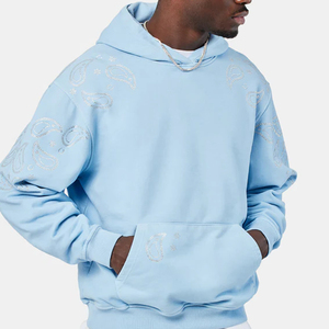 Gran oferta, sudaderas con capucha para hombre de estilo único, recién llegado, mezcla de algodón, ropa de invierno ligera transpirable con diamantes de imitación - Product Image 4