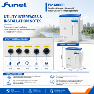 Stazione di Monitoraggio della Qualità dell'Acqua Multiparametrica PMA8000 con Campionamento Automatico e Autopulizia, IP55, con Dati Remoti HJ212 RS232 - Product Image 5