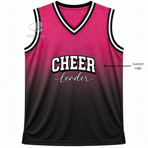 Custom Cheerleader Jersey Sublimated Baseball Style Mesh Polyester Team <b>Spirit</b> Shirt Competition Apparel For Cheer Squad Girls - Product Image 4