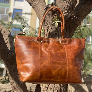 Real Handmade Crunch Leather Tote Bag <b>Women</b> Stylish Shopping Bag Causal <b>Big</b> Size Tote Bag Best Gift <b>for</b> <b>Women</b> - Product Image 4