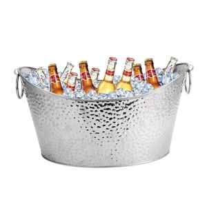 Cubo de hielo de metal de calidad superior de diseño moderno con mango, elegante, duradero y perfecto para fiestas y uso en el bar del hogar - Product Image 4