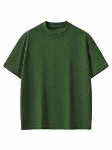 Camisetas de Manga Corta con Cuello Redondo Casuales para Hombre, Talla Grande, 100% Algodón, Secado Rápido, Franela Transpirable, Camiseta de Punto para Verano - Product Image 5