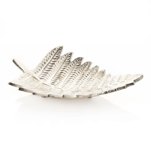 Fabriqué à la main en aluminium métal vente en gros hôtel décoration de mariage de luxe forme de feuille plateau de service de fruits pour hôtel à la maison - Product Image 4