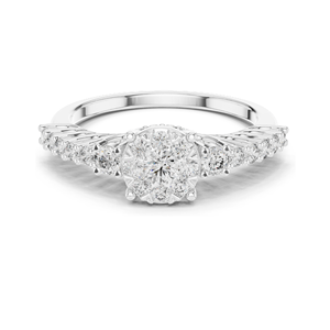 Bague en diamant de laboratoire 0,608 CT pour femmes, clarté VVS-VS EF, disponible en or 18 carats, 14 carats, 10 carats et argent 925, rose, jaune, blanc - Product Image 1