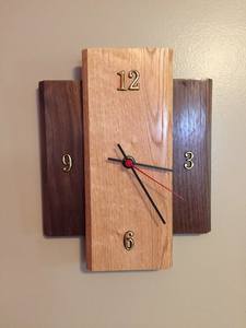 Customized Wooden <b>Wall</b> <b>Clock</b> Modern Design Natural Wood Color ROHS Certified USB Powered Electric Movement for Elegant Home - Product Image 2