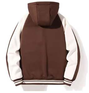 Hombres logotipo personalizado béisbol sudadera chaqueta fábrica al por mayor suelta Casual Varsity deportes blusa para las estaciones de primavera - Product Image 5