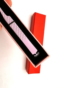 Meilleure vente de pince à cils à pointe en fibre d'acier inoxydable à 90 degrés pince à cils personnalisable de marque privée - Product Image 3