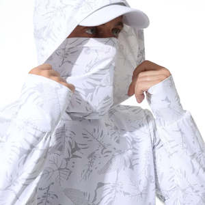 Sudaderas CON CAPUCHA DE PESCA Camisa de manga larga de poliéster de secado rápido UPF 50 + Rendimiento Jersey de pesca Desgaste para hombres Mujeres - Product Image 6