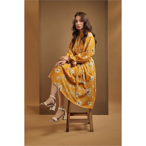 Vestido MIDI floral con mangas acampanadas para mujer - Product Image 5