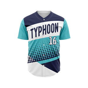 Maillots de baseball personnalisés avec sublimation, boutons complets, avec nom et numéro personnalisés, col en V, vêtements d'entraînement pour vos clubs - Product Image 1