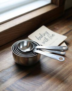 Rust Resistant Stainless Steel Measuring Cup With Gold Finish For Accurate Kitchen Measurement Of Dry And Liquid Ingredients - Product Image 5