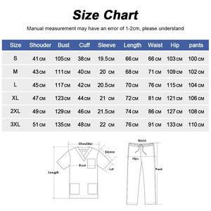 Tenues médicales d'hôpital pour infirmières, ensembles d'uniformes unisexes en spandex/polyester doux avec couleur et logo personnalisables - Product Image 2