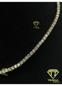 สร้อยคอประดับเพชรสีทองขาว14K สำหรับเทนนิสสร้อยคอแนวฮิปฮอปประดับอัญมณีวิบวับสำหรับบุรุษและสตรี - Product Image 2