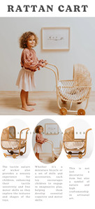 Cochecito de Bebé de Diseño Excepcional Hecho de Ratán Natural, Alta Calidad, Seguro y Ecológico, Hecho a Mano en Vietnam - Product Image 4