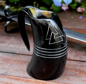 Chope à bière en corne de haute qualité, taille personnalisée, Logo, sécurité alimentaire, durable, Viking, chope à bière, chope à boire - Product Image 6
